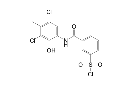Benzenesulfonyl chloride, 3-[[(3,5-dichloro-2-hydroxy-4-methylphenyl)amino]carbonyl]-