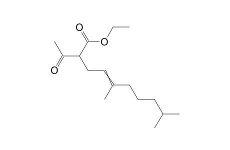 ethyl 2-acetyl-5,9-dimethyldec-4-enoate