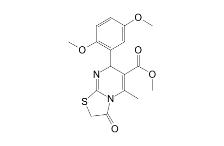 Methyl 7-(2,5-dimethoxyphenyl)-5-methyl-3-oxo-2,3-dihydro-7H-[1,3]thiazolo[3,2-a]pyrimidine-6-carboxylate