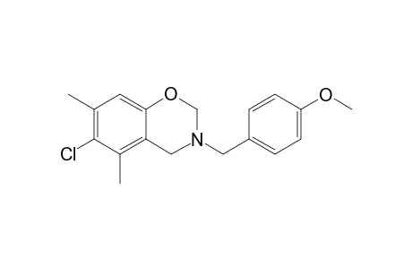 2H-Benzo[e][1,3]oxazine, 6-chloro-3-(4-methoxybenzyl)-5,7-dimethyl-3,4-dihydro-