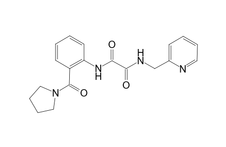 ethanediamide, N~1~-(2-pyridinylmethyl)-N~2~-[2-(1-pyrrolidinylcarbonyl)phenyl]-