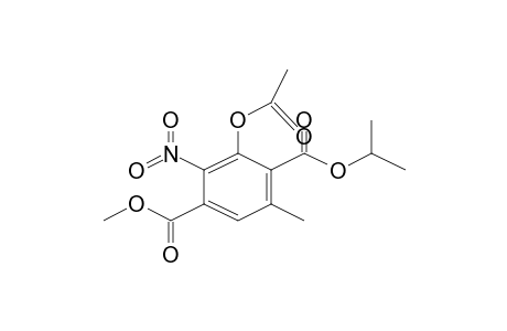 3-Acetoxy-5-methyl-2-nitro-terephthalic acid, 4-isopropyl ester 1-methyl ester