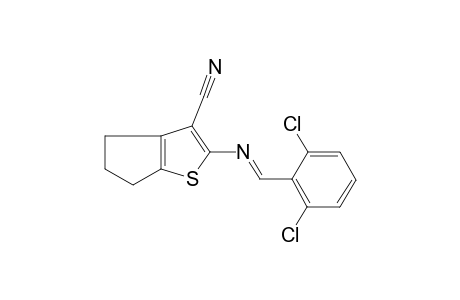 2-([(E)-(2,6-Dichlorophenyl)methylidene]amino)-5,6-dihydro-4H-cyclopenta[b]thiophene-3-carbonitrile