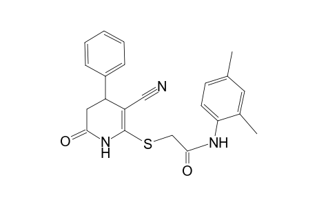 2-[(5-cyano-2-keto-4-phenyl-3,4-dihydro-1H-pyridin-6-yl)thio]-N-(2,4-dimethylphenyl)acetamide