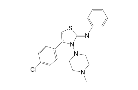 N-((2Z)-4-(4-chlorophenyl)-3-(4-methyl-1-piperazinyl)-1,3-thiazol-2(3H)-ylidene)aniline