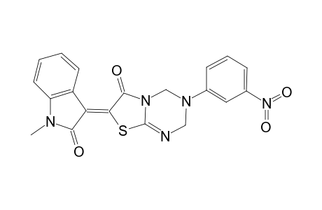 (7Z)-7-(1-methyl-2-oxidanylidene-indol-3-ylidene)-3-(3-nitrophenyl)-2,4-dihydro-[1,3]thiazolo[3,2-a][1,3,5]triazin-6-one