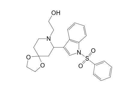 N-(2-Hydroxyethyl)-2-[1-(phenylsulfonyl)-3-indolyl]-4-piperidone Ethylene Acetal