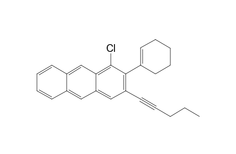 1-Chloro-2-cyclohexenyl-3-(pent-1-ynyl)anthracene