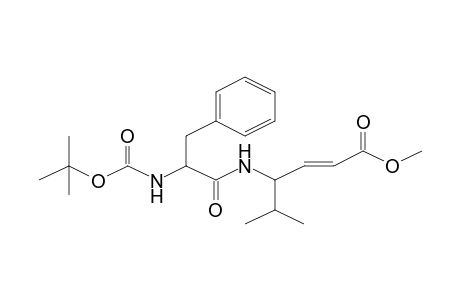 2-Hexenoic acid, (4S)-4-[(t-butoxycarbonyl)-(S)-phenylalanyl)amino]-5-methyl, methyl ester