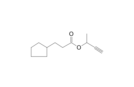 3-Cyclopentylpropionic acid, but-3-yn-2-yl ester