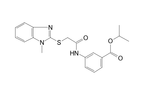 3-[2-(1-Methyl-1H-benzoimidazol-2-ylsulfanyl)-acetylamino]-benzoic acid isopropyl ester