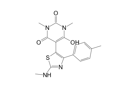 6-Hydroxy-1,3-dimethyl-5-[2-methylamino-4-(4-methylphenyl)thiazol-5-yl]pyrimidine-2,4(1H,3H)-dione