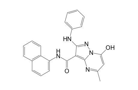 (7-Hydroxy-5-methyl-N-(naphthalen-1-yl)-2-(phenylamino)pyrazolo[1,5-a]pyrimidine-3-carboxamide)