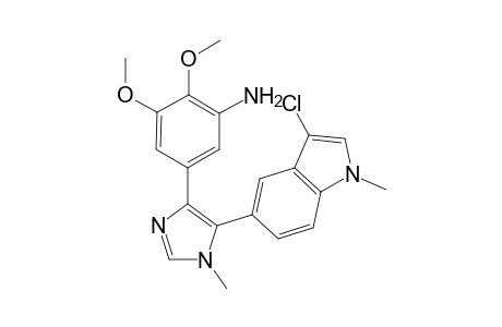 1-Methyl-4-(3'-amino-4',5'-dimethoxyphenyl)-5-(N-methyl-3''-chloroindole-5''-yl)-imidazole