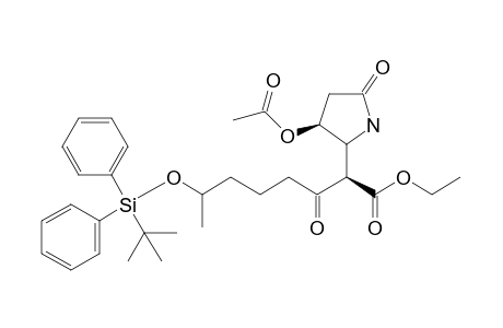 (2R,3S)-2-(3-Acetoxy-5-oxopyrrolidin-2-yl)-7-tert-butyldiphenylsilyloxy-3-oxooctanoic acid ethyl ester