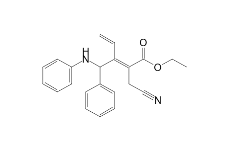 Ethyl 2-(cyanomethyl)-3-(.alpha.-anilinobenzyl)-2,4-pentadienoate