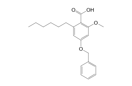 Benzoic acid, 4-benzyloxy-2-hexyl-6-methoxy-