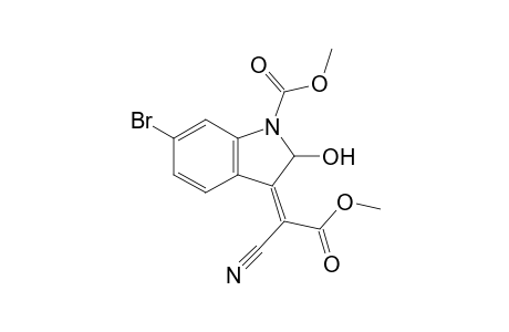(3Z)-6-bromo-3-(1-cyano-2-keto-2-methoxy-ethylidene)-2-hydroxy-indoline-1-carboxylic acid methyl ester