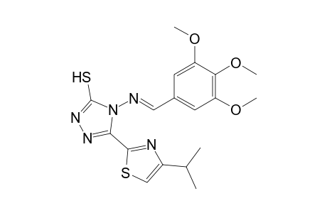 4-(3,4,5-Trimethoxybenzylideneamino)-5-(4-isopropylthiazol-2-yl)-4H-1,2,4-triazole-3-thiol