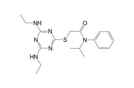 2-{[4,6-bis(ethylamino)-1,3,5-triazin-2-yl]sulfanyl}-N-isopropyl-N-phenylacetamide