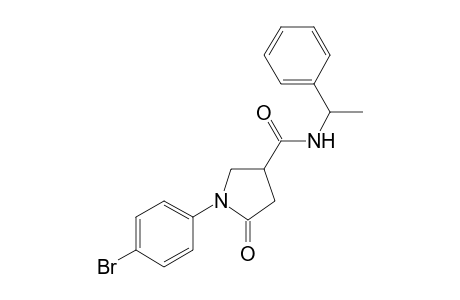 1-(4-bromophenyl)-5-oxo-N-(1-phenylethyl)-3-pyrrolidinecarboxamide