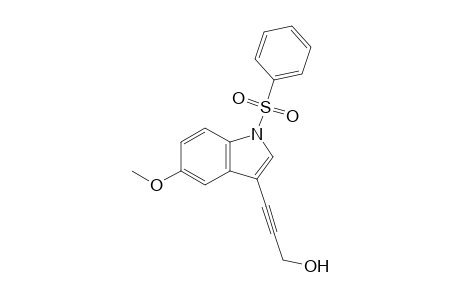 3-(5-methoxy-1-phenylsulfonylindol-3-yl)prop-2-yn-1-ol