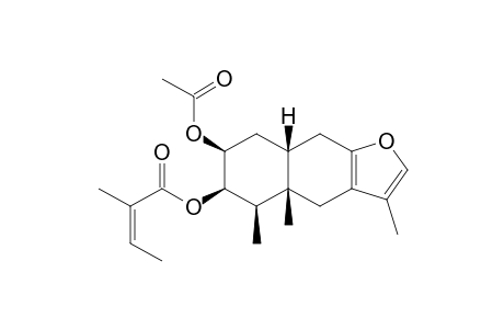 2beta-Acetoxy-3beta-(angeloyloxy)furanoeremophilane