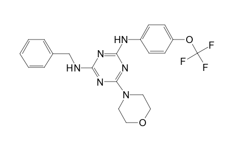 2-N-benzyl-6-morpholin-4-yl-4-N-[4-(trifluoromethoxy)phenyl]-1,3,5-triazine-2,4-diamine