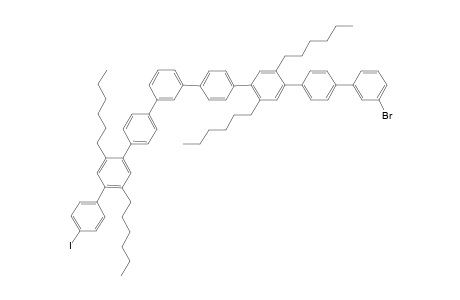 4-Iodo-3"'-bromo-1-[4-(4-phenyl-3,6-dihexylphenyl)phenyl]benzene dimer