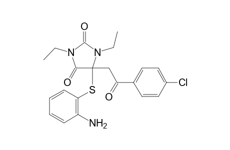 5-[(2-aminophenyl)thio]-5-[2-(4-chlorophenyl)-2-oxoethyl]-1,3-diethylimidazolidine-2,4-dione