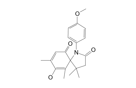 3'-HYDROXY-4,4,2',4'-TETRAMETHYL-1-(PARA-METHOXYPHENYL)-1-AZASPIRO-[4.1']-DEC-2',4'-DIENE-2,6'-DIONE