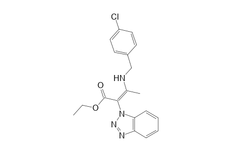 (E)-1-[1-Ethoxycarbonyl-2-(N-(4-chlorobenzyl)amino)-1-propenyl]benzotriazole