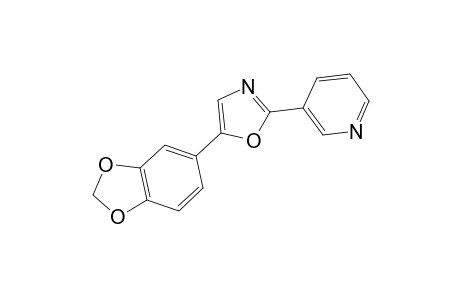 3-[5-(1,3-benzodioxol-5-yl)-1,3-oxazol-2-yl]pyridine