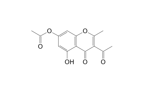 4H-1-Benzopyran-4-one, 3-acetyl-7-(acetyloxy)-5-hydroxy-2-methyl-