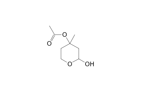 Acetic acid, 4-methyl-2-oxo-tetrahydro-pyran-4-yl ester