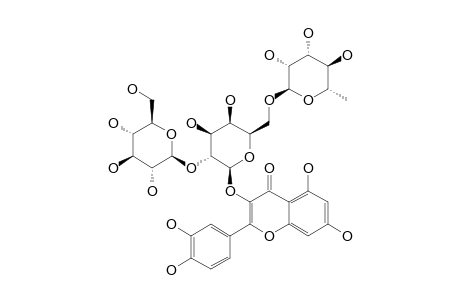 PERUVIANOSIDE-III;QUERCETIN-3-O-[BETA-D-GLUCOPYRANOSYL-(1->2)-[ALPHA-L-RHAMNOPYRANOSYL-(1->6)]-BETA-D-GALACTOPYRANOSIDE]