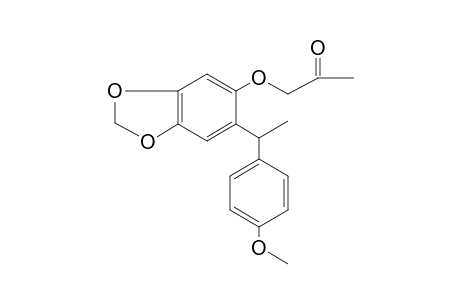1-([6-[1-(4-methoxyphenyl)ethyl]-1,3-benzodioxol-5-yl]oxy)acetone