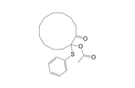 Cyclododecanone, 2-(acetyloxy)-2-(phenylthio)-