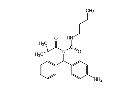 1-(p-aminophenyl)-N-butyl-3,4-dihydro-4,4-dimethyl-3-oxo-2(1H)isoquinolinecarboxamide