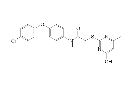 N-[4-(4-chloranylphenoxy)phenyl]-2-[(6-methyl-4-oxidanylidene-1H-pyrimidin-2-yl)sulfanyl]ethanamide