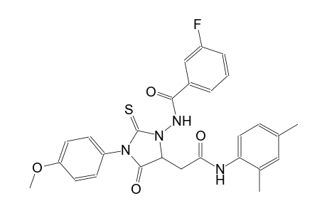 N-[5-[2-(2,4-dimethylanilino)-2-keto-ethyl]-4-keto-3-(4-methoxyphenyl)-2-thioxo-imidazolidin-1-yl]-3-fluoro-benzamide