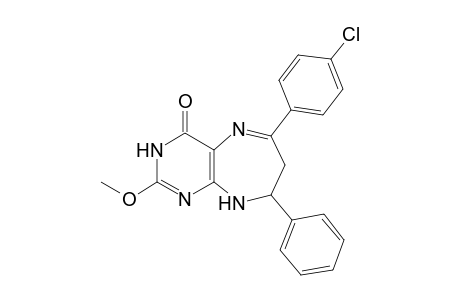 4-(4-CHLOROPHENYL)-2,3,6,7-TETRAHYDRO-8-METHOXY-2-PHENYL-1H-PYRIMIDO-[4,5-B]-[1,4]-DIAZEPIN-6-ONE