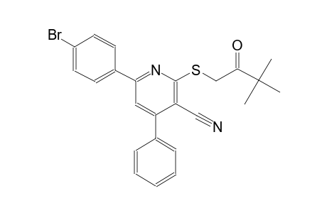 3-Pyridinecarbonitrile, 6-(4-bromophenyl)-2-[(3,3-dimethyl-2-oxobutyl)thio]-4-phenyl-