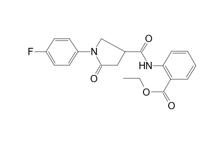 2-[[1-(4-Fluoro-phenyl)-5-oxo-pyrrolidine-3-carbonyl]-amino]benzoic acid, ethyl ester