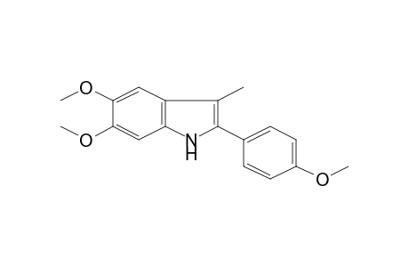 1H-Indole, 5,6-dimethoxy-3-methyl-2-(4'-methoxyphenyl)-