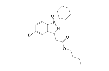 Butyl 2-[5-bromo-1-oxido-1-(piperidin-1-yl)-3H-1.lambda.4-benzo[d]isothiazol-3-yl]acetate