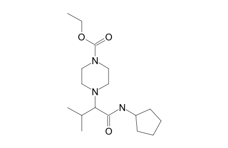 Ethyl 4-(1-(cyclopentylamino)-3-methyl-1-oxobutan-2-yl)piperazine-1-carboxylate