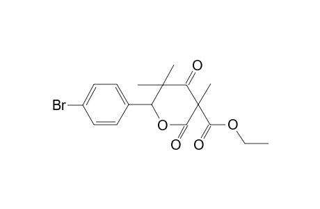 Ethyl 6-(4-bromophenyl)-3,5,5-trimethyl-2,4-dioxotetrahydro-2H-pyran-3-carboxylate