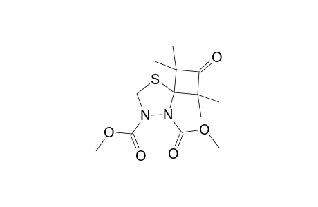 Dimethyl 2,2,4,4-tetramethyl-1-oxospiro[cyclobutane-3,2'-(1,3,4)-thiadiazolidine]-3',4'-dicarboxylate