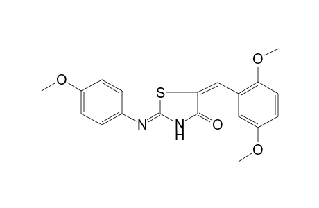 (2Z,5E)-5-(2,5-Dimethoxybenzylidene)-2-[(4-methoxyphenyl)imino]-1,3-thiazolidin-4-one